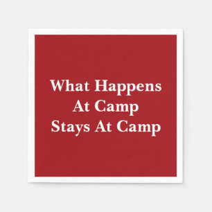 Servilleta De Papel Lo que pasa en el campamento se queda en el campam