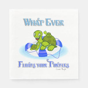Servilleta De Papel Lo que sea que flote tus tortugas 3