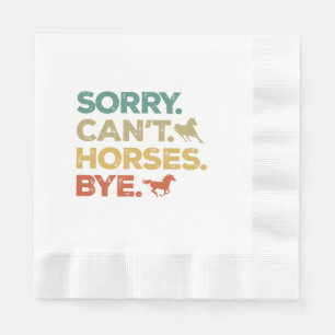 Servilleta De Papel Lo siento no pueden caballos adiós