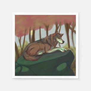 Servilleta De Papel Lobo europeo