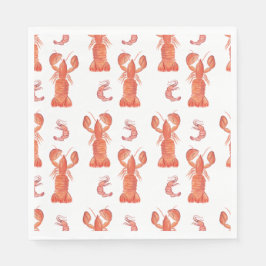 Servilleta De Papel Lobster and Crawfish Pattern Wedding