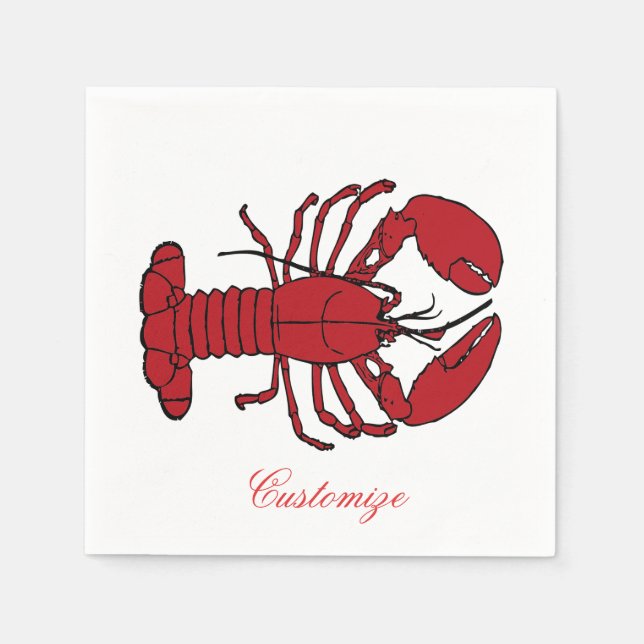 Servilleta De Papel Lobster de Red Maine Thunder_Cove (Anverso)