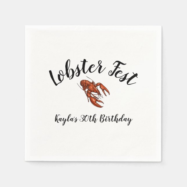Servilleta De Papel Lobster Fest (Anverso)
