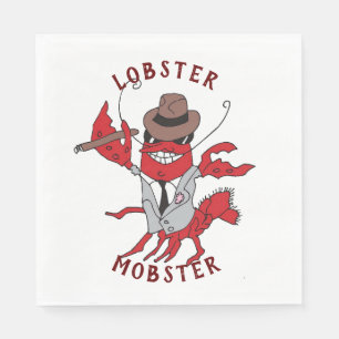 Servilleta De Papel Lobster Mobster 🦞 Funny Personalizado Gangster