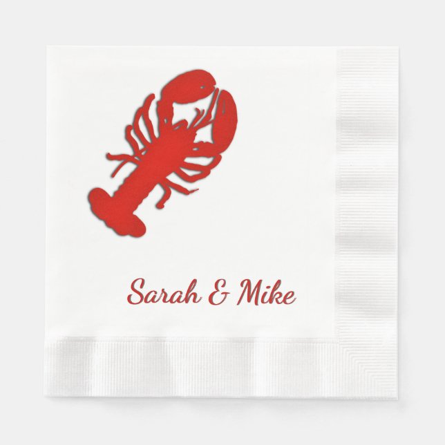 Servilleta De Papel Lobster personalizado (Anverso)