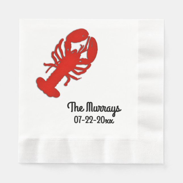 Servilleta De Papel Lobster personalizado (Anverso)