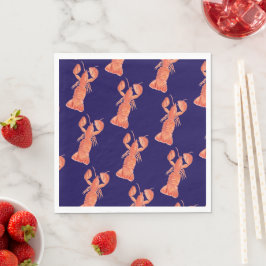Servilleta De Papel Lobster Watercolor Pattern Wedding