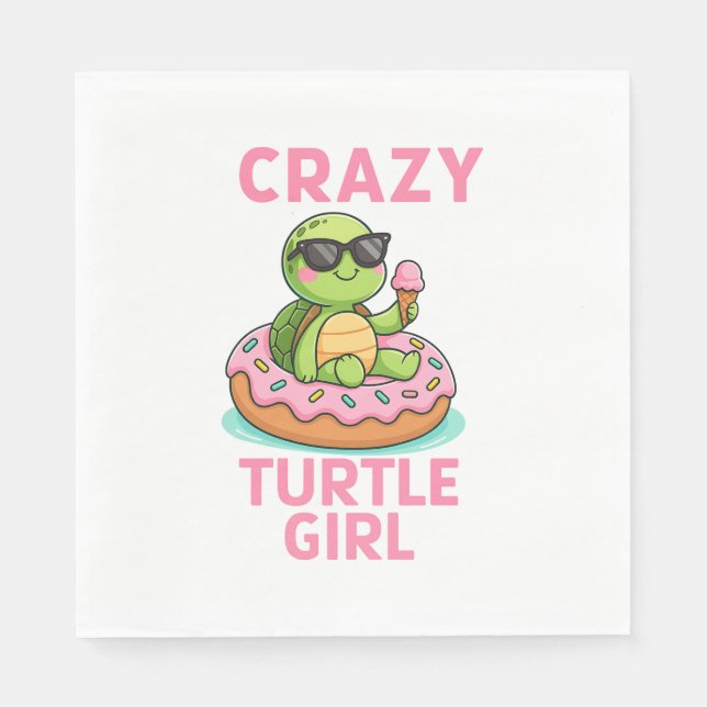 Servilleta De Papel Loca chica de tortuga (Anverso)