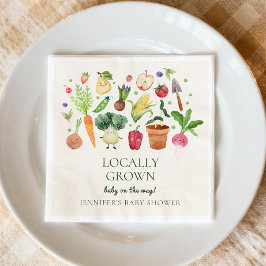 Servilleta De Papel Locally Grown Baby Farmers Market Couples Shower