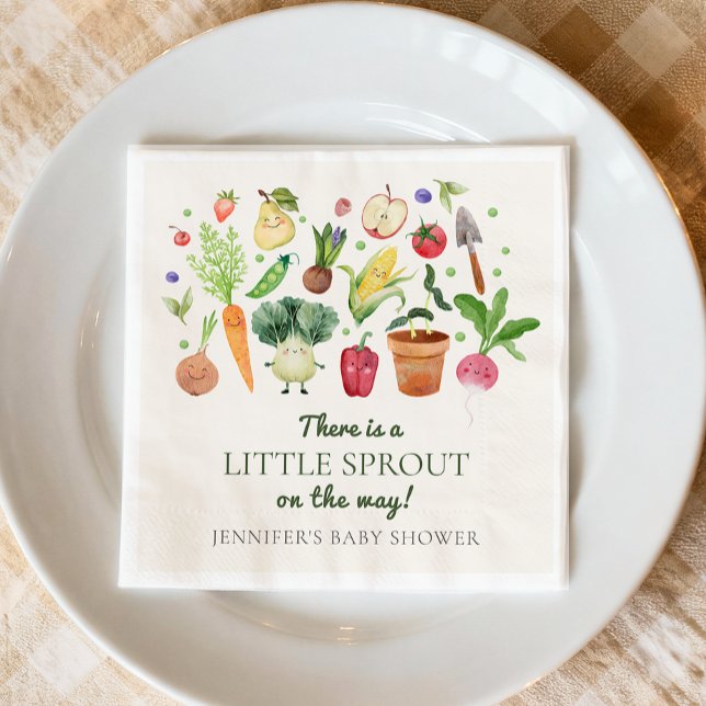 Servilleta De Papel Locally Grown Baby Farmers Market Couples Shower (Subido por el creador)