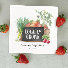 Servilleta De Papel Locally Grown Gender Neutral Baby Shower