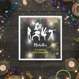 Servilleta De Papel Loco disco tecno cumpleaños psicodélico