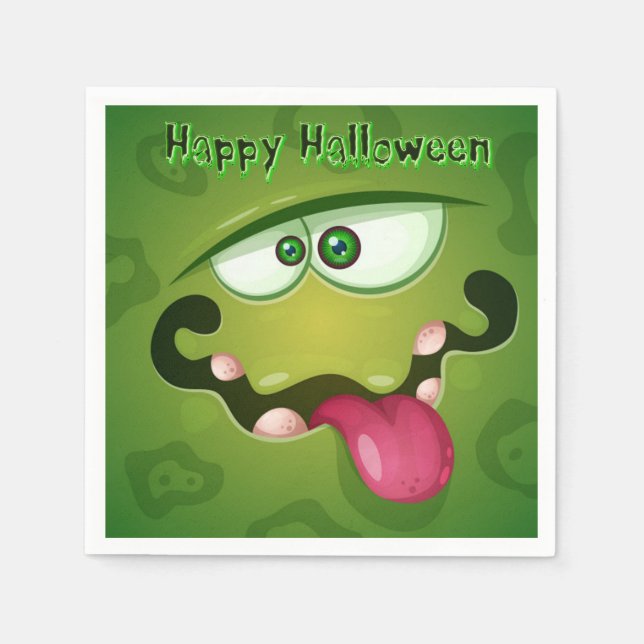 Servilleta De Papel Loco Monstruo Verde (Anverso)