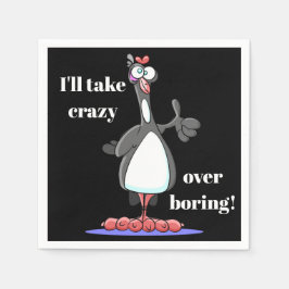 Servilleta De Papel Loco no aburrido - Funny Cocktail Napkins