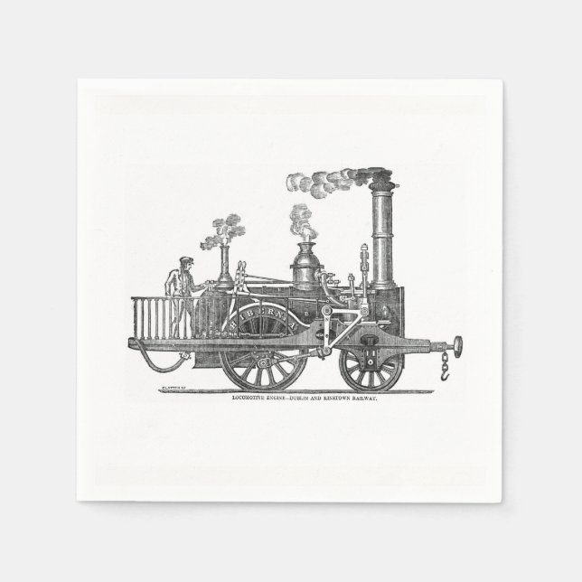 Servilleta De Papel Locomotora de vapor temprano (Anverso)