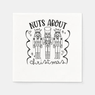 Servilleta De Papel Locos por la Navidad Funny Navidad Cascanueces