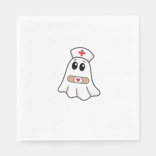 Servilleta De Papel Locura Fantasma Fantasma Graciosa Halloween Esenci (Anverso)