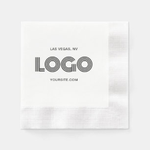 Servilleta De Papel Logo blanco y negro moderno
