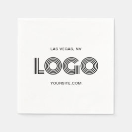 Servilleta De Papel Logo blanco y negro moderno