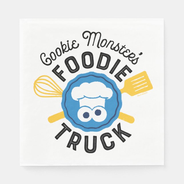 Servilleta De Papel Logo de Cookie Monster's Foodie Truck (Anverso)
