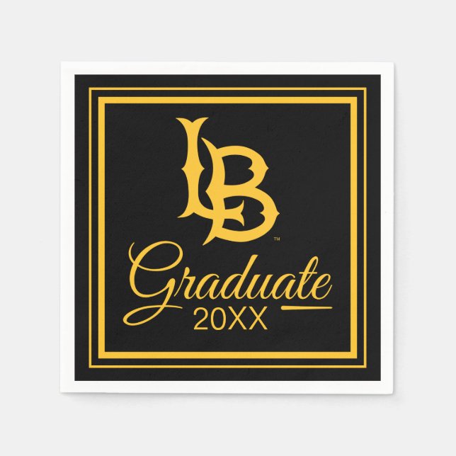 Servilleta De Papel Logo de graduación de Long Beach State (Anverso)