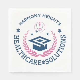 Servilleta De Papel Logo de Harmony Heights Healthcare Solutions Compa