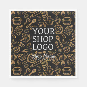 Servilleta De Papel Logo de Kitchenware Black Brown