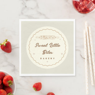 Servilleta De Papel Logo de la Panadería Sweet Little Bites