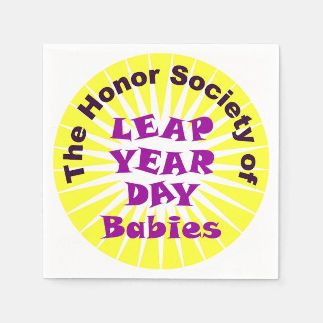 SERVILLETA DE PAPEL LOGO DE LEAP DAY (Anverso)