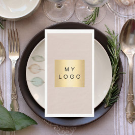 Servilleta De Papel Logo de negocios de Beige