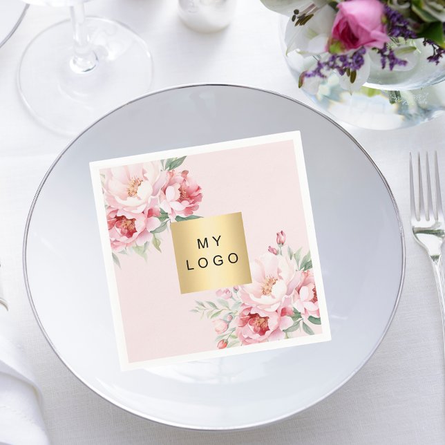 Servilleta De Papel Logo de negocios de flores de rosas rosas rosas ro (Subido por el creador)