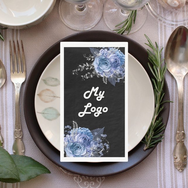 Servilleta De Papel Logo de negocios de florines azules negros (Subido por el creador)