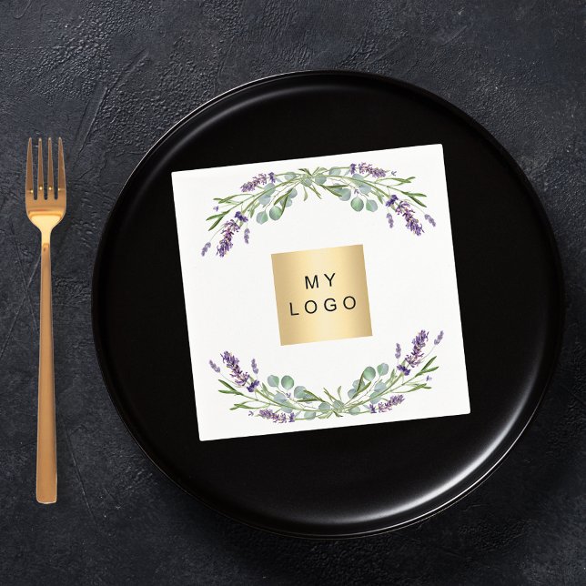 Servilleta De Papel Logo de negocios de florines de lavanda (Subido por el creador)