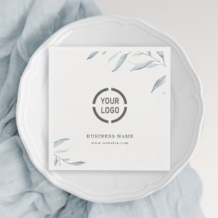 Servilleta De Papel Logo de negocios de marca azul polvoriento