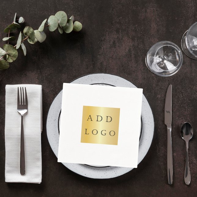 Servilleta De Papel Logo de negocios del café blanco (Subido por el creador)