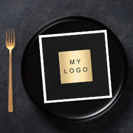 Servilleta De Papel Logo de negocios del café negro