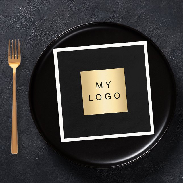 Servilleta De Papel Logo de negocios del café negro (Subido por el creador)