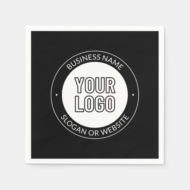 Servilleta De Papel Logo de negocios o plantilla de diseño y texto edi (Anverso)