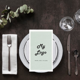 Servilleta De Papel Logo de Sage Green Business