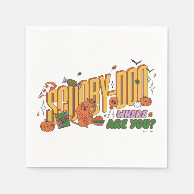 Servilleta De Papel Logo de Snack de Halloween de Scooby-Doo (Anverso)