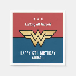 Servilleta De Papel Logo de Wonder Woman | Cumpleaños feliz