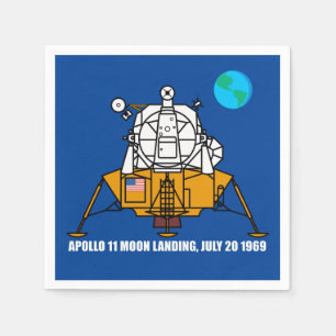 Servilleta De Papel Logo del 50º aniversario, Apolo 11 Moon Landing: