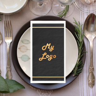 Servilleta De Papel Logo del negocio del oro negro