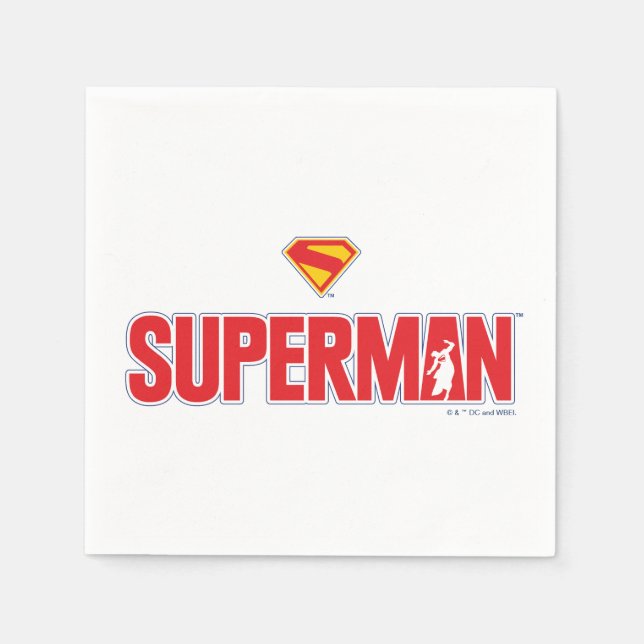 Servilleta De Papel Logo en negrita de Superman clásico (Anverso)