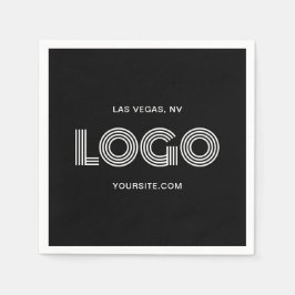 Servilleta De Papel Logo moderno en blanco y negro