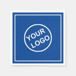 Servilleta De Papel Logo personalizado Papel blanco azul elegante