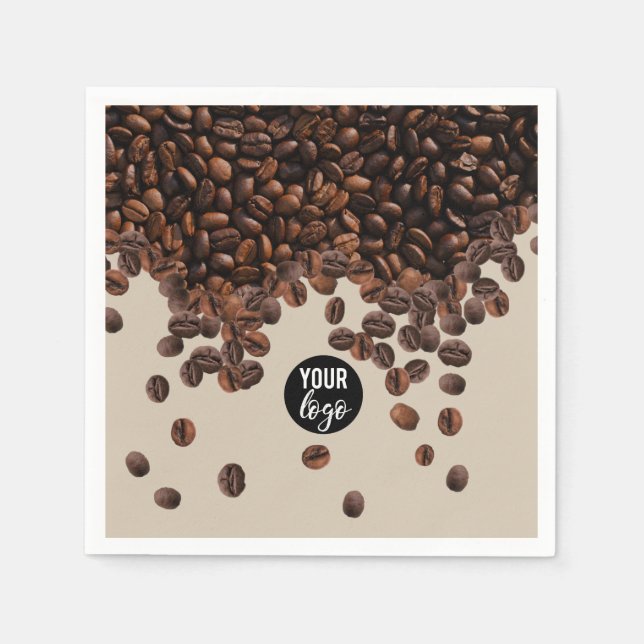 Servilleta De Papel Logo profesional de Coffee Beans (Anverso)