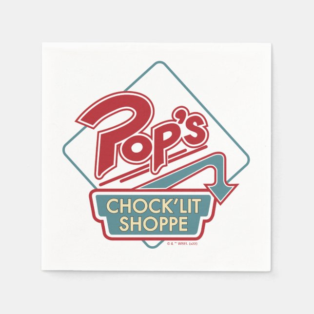 Servilleta De Papel Logo rojo de la tienda "chock'Lit" del Pop (Anverso)