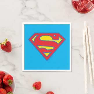 Servilleta De Papel Logo superchica clásica con contorno azul