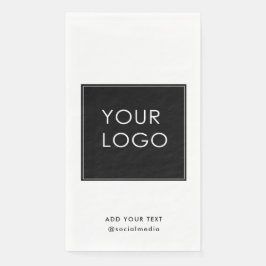 Servilleta De Papel Logotipo comercial de la empresa moderna Blanco